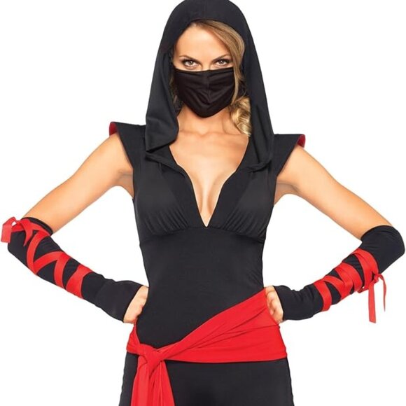 Women Deadly Ninja Costume Adult Cosplay Halloween Size Small - Leg Avenue - Picture 1 of 5
